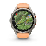 Garmin fenix 9 Pro InReach - 43mm - Titanium with Shell Pink/Autumn Orange Silicone Band