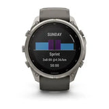 Garmin fenix 9 Pro Solar - 51mm - Titanium with Pebble Gray Silicone Band