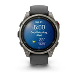 Garmin fenix 8 Pro - 47mm AMOLED Sapphire Titanium with Graphite/black silicone band