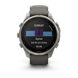 Garmin fenix 9 Pro Solar - 47mm - Titanium with Pebble Gray Silicone Band
