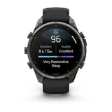 Garmin fenix 9 Pro InReach  - 47mm - Carbon Gray DLC Titanium with Black/Pebble Gray Silicone Band