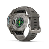 Garmin fenix 9 - 43mm - Titanium with Pebble Gray Silicone Band