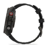 Garmin fenix 8 Pro - 47mm AMOLED Sapphire Carbon grey DLC titanium with black/pebble grey silicone band
