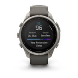 Garmin fenix 9 Pro Solar - 47mm - Titanium with Pebble Gray Silicone Band