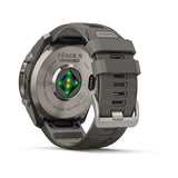 Garmin fenix 9 Pro Solar InReach -  51mm - Titanium with Pebble Gray Silicone Band