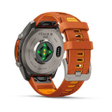 Garmin fenix 9 Pro - 47mm - Titanium with Autumn Orange/Spark Orange Silicone Band