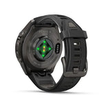 Garmin fenix 9 Pro InReach  - 43mm - Carbon Gray DLC Titanium with Black/Pebble Gray Silicone Band