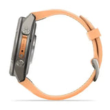 Garmin fenix 9 Pro InReach - 43mm - Titanium with Shell Pink/Autumn Orange Silicone Band