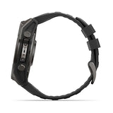 Garmin fenix 9 - 51mm - Carbon Gray DLC Titanium with Black Silicone Band