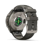 Garmin fenix 9 Pro Solar - 47mm - Titanium with Pebble Gray Silicone Band