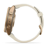Garmin fenix 9 Pro InReach  - 43mm - Autumn Gold Titanium with Cream/French Gray Silicone Band