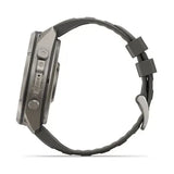 Garmin fenix 9 Pro Solar - 51mm - Titanium with Pebble Gray Silicone Band