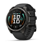 Garmin fenix 9 - 47mm - Carbon Gray DLC Titanium with Black Silicone Band