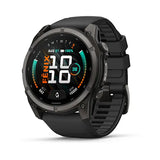 Garmin fenix 9 - 51mm - Carbon Gray DLC Titanium with Black Silicone Band