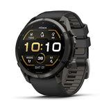 Garmin fenix 9 Pro - 51mm - Carbon Gray DLC Titanium with Black/Pebble Gray Silicone Band