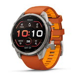 Garmin fenix 9 Pro - 47mm - Titanium with Autumn Orange/Spark Orange Silicone Band