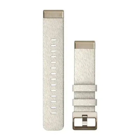 Garmin QuickFit 20 - Cream heathered nylon with cream gold hardware Band
