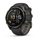 Garmin fenix 9 Pro InReach  - 47mm - Carbon Gray DLC Titanium with Black/Pebble Gray Silicone Band