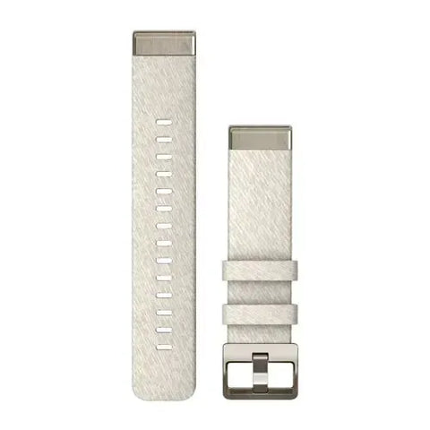 Garmin QuickFit 20 - Cream heathered nylon with soft gold hardware