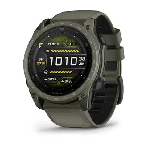 Garmin Tactix 8 - 51 mm AMOLED, Cerakote Coating - Olive Drab - Inc.Applied Ballistics Ultralight Solver - Olive Drab