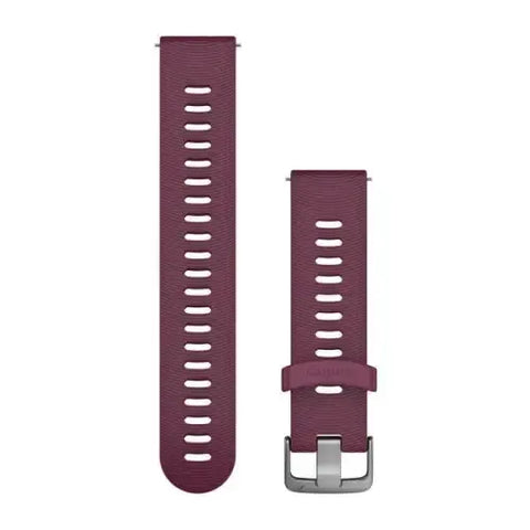 Garmin Quick Release 20mm - Berry Silicone Band with stainless steel hardware