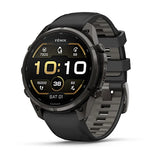 Garmin fenix 9 Pro - 47mm - Carbon Gray DLC Titanium with Black/Pebble Gray Silicone Band