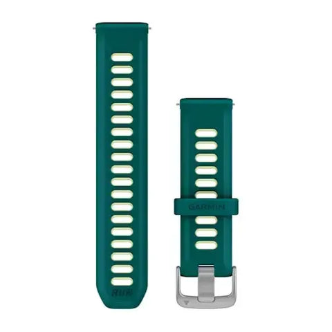 Garmin Quick Release 20mm Silicone Band - Teal Green/Citron