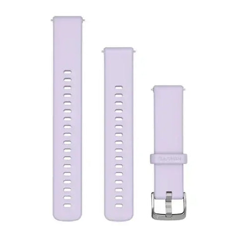 Garmin Quick Release 18mm - Periwinkle w/Silver Silicone Band