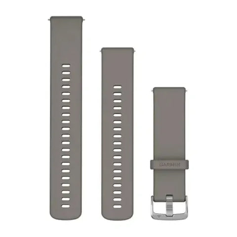 Garmin Quick Release 22mm - Silver Grey w/Silver Silicone Band