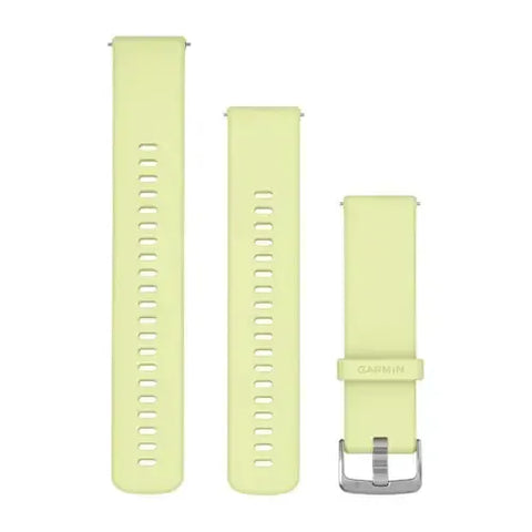 Garmin Quick Release 22mm - Citron Silicone Band w/Silver