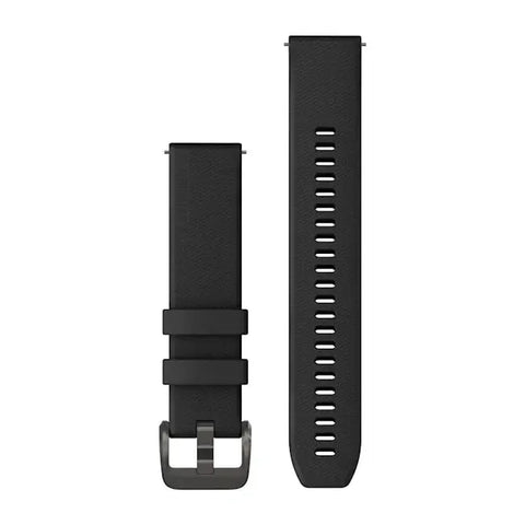 Garmin Quick Release 20mm Silicone Band - Black with Black Hardware