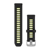 Garmin Quick Release 20mm Silicone Band - Black/Amp yellow silicone