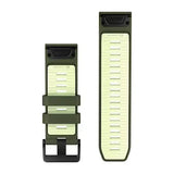 Garmin QuickFit 26 - Olive Drab/Citron Blue Silicone Band