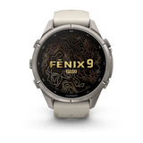 Garmin fenix 9 Pro InReach  - 43mm - Titanium with Fog Gray/Dark Sandstone Silicone Band
