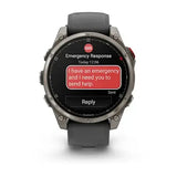 Garmin fenix 8 Pro - 47mm AMOLED Sapphire Titanium with Graphite/black silicone band