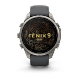 Garmin fenix 9 Pro - 47mm - Titanium with Graphite/Black Silicone Band