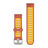 Garmin Quick Release 20mm Silicone Band - Red Pink/Mango