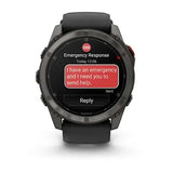 Garmin fenix 8 Pro - 51mm AMOLED Sapphire Carbon grey DLC titanium with black/pebble grey silicone band