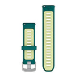 Garmin Quick Release 20mm Silicone Band - Teal Green/Citron