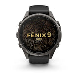 Garmin fenix 9 Pro - 43mm - Titanium with Pebble Gray Silicone Band