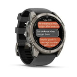 Garmin fenix 8 Pro - 51mm AMOLED Sapphire Titanium with Graphite/black silicone band