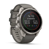 Garmin fenix 9 Pro Solar InReach  - 47mm - Titanium with Pebble Gray Silicone Ban