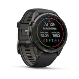 Garmin fenix 9 Pro - 43mm - Titanium with Pebble Gray Silicone Band