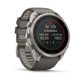 Garmin fenix 9 Pro Solar InReach -  51mm - Titanium with Pebble Gray Silicone Band