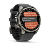Garmin fenix 8 Pro - 47mm AMOLED Sapphire Titanium with Graphite/black silicone band