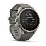 Garmin fenix 9 Pro Solar - 47mm - Titanium with Pebble Gray Silicone Band