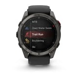 Garmin fenix 8 Pro - 51mm AMOLED Sapphire Carbon grey DLC titanium with black/pebble grey silicone band