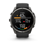 Garmin fenix 9 Pro InReach  -  51mm - Carbon Gray DLC Titanium with Black/Pebble Gray Silicone Band