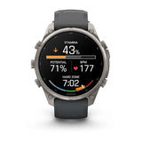 Garmin fenix 9 Pro - 47mm - Titanium with Graphite/Black Silicone Band