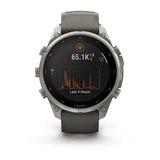 Garmin fenix 9 Pro Solar - 47mm - Titanium with Pebble Gray Silicone Band